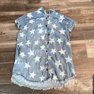 Starry Denim Kids Shirt